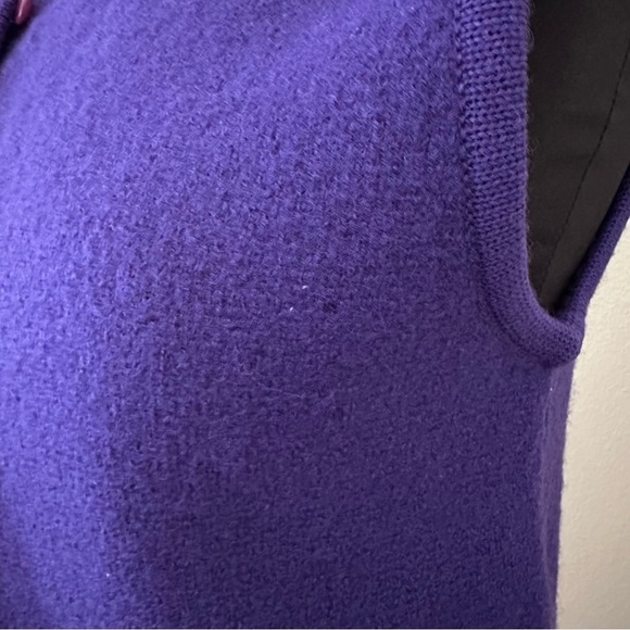 Vintage Pendleton 100% Virgin Wool Purple Knit Vest with Mandarin Collar Size S - Picture 6 of 13